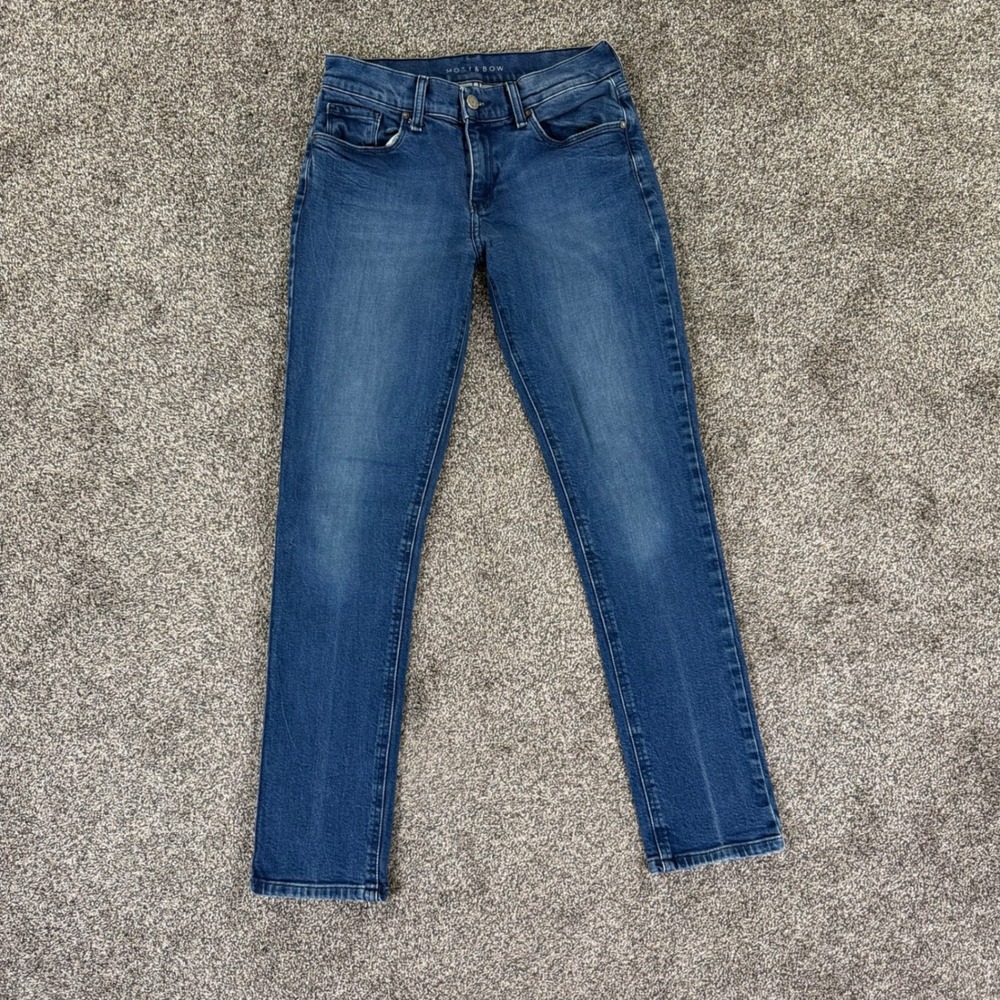 Mott & Bow Ludlow Slim Boyfriend Jeans Womens 27x30 Medium Indigo Blue Denim